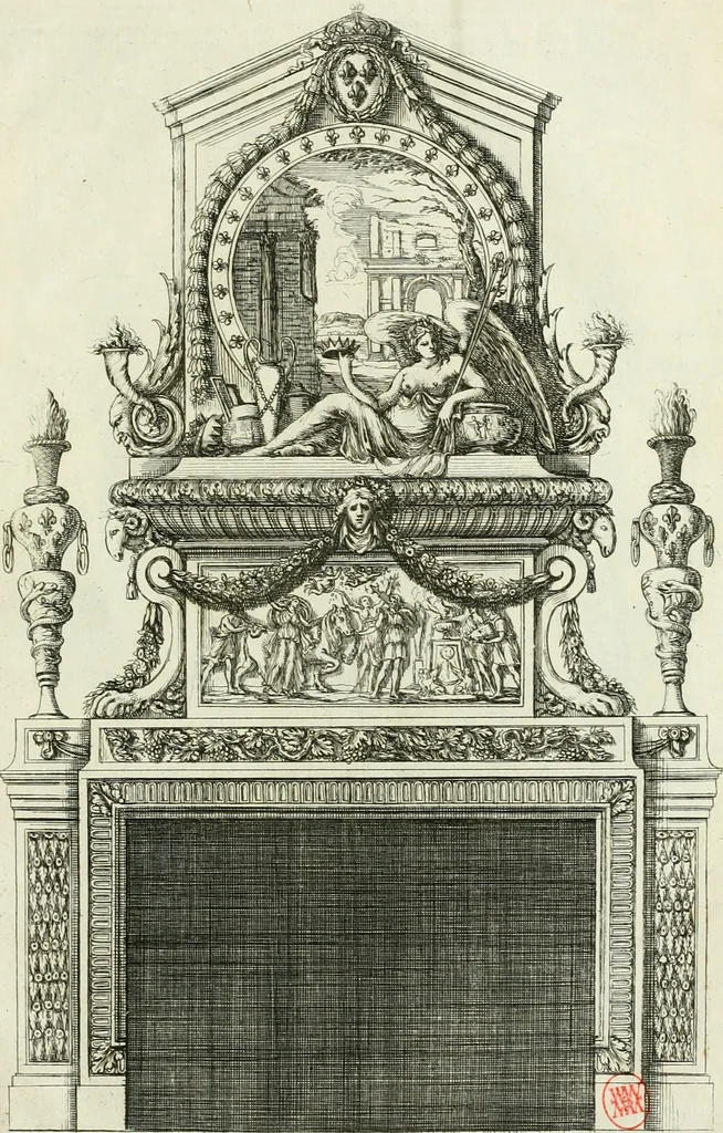 An illustration from Divers desseins de cheminées a la royalle, 1600, leaf 8