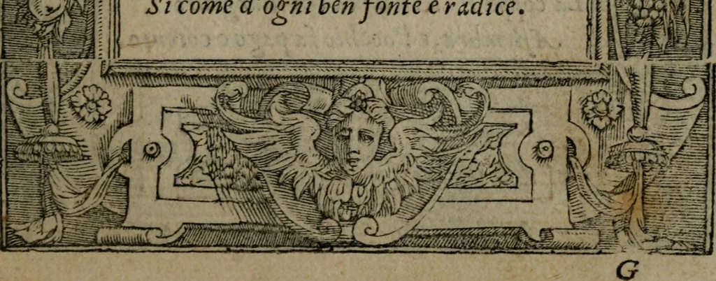 An illustration from Diverse imprese accommodate a diuerse moralità : con versi che i loro significati dichiarano insieme con molte altre nella lingua Italiana non piu tradotte, 1551, leaf 100