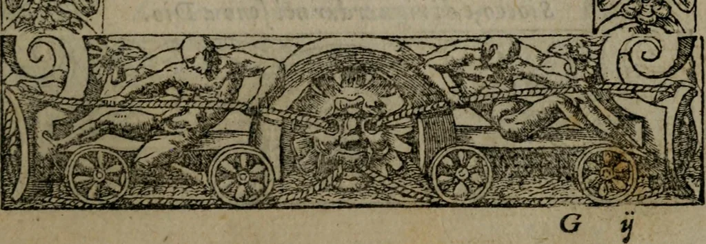 An illustration from Diverse imprese accommodate a diuerse moralità : con versi che i loro significati dichiarano insieme con molte altre nella lingua Italiana non piu tradotte, 1551, leaf 102