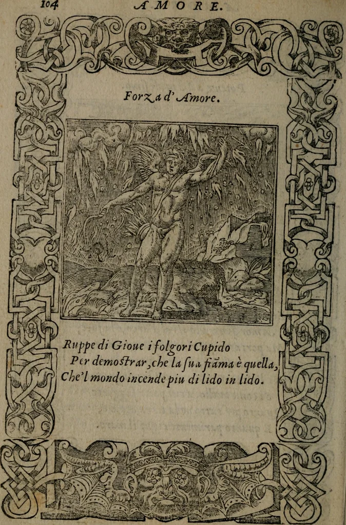 An illustration from Diverse imprese accommodate a diuerse moralità : con versi che i loro significati dichiarano insieme con molte altre nella lingua Italiana non piu tradotte, 1551, leaf 107