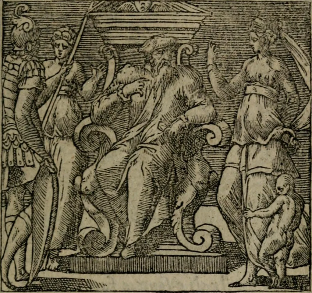An illustration from Diverse imprese accommodate a diuerse moralità : con versi che i loro significati dichiarano insieme con molte altre nella lingua Italiana non piu tradotte, 1551, leaf 108