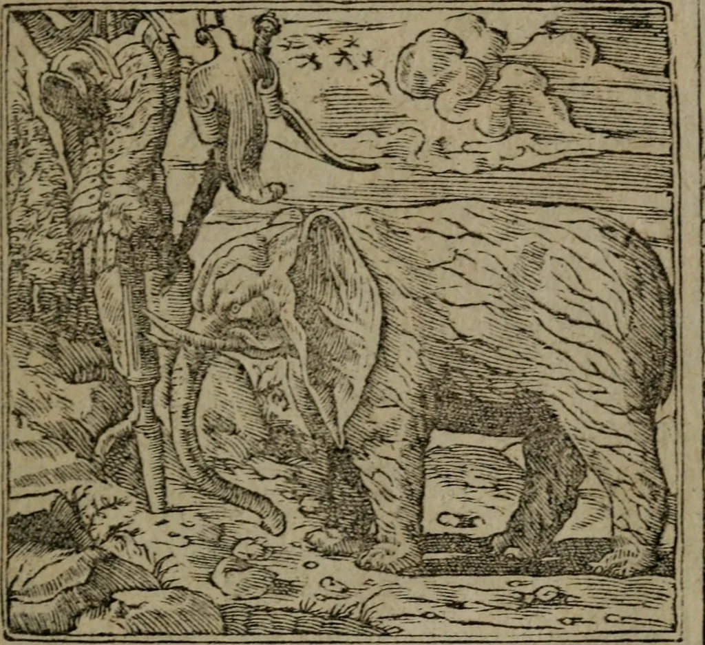 An illustration from Diverse imprese accommodate a diuerse moralità : con versi che i loro significati dichiarano insieme con molte altre nella lingua Italiana non piu tradotte, 1551, leaf 124