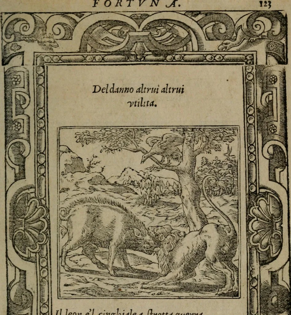 An illustration from Diverse imprese accommodate a diuerse moralità : con versi che i loro significati dichiarano insieme con molte altre nella lingua Italiana non piu tradotte, 1551, leaf 126