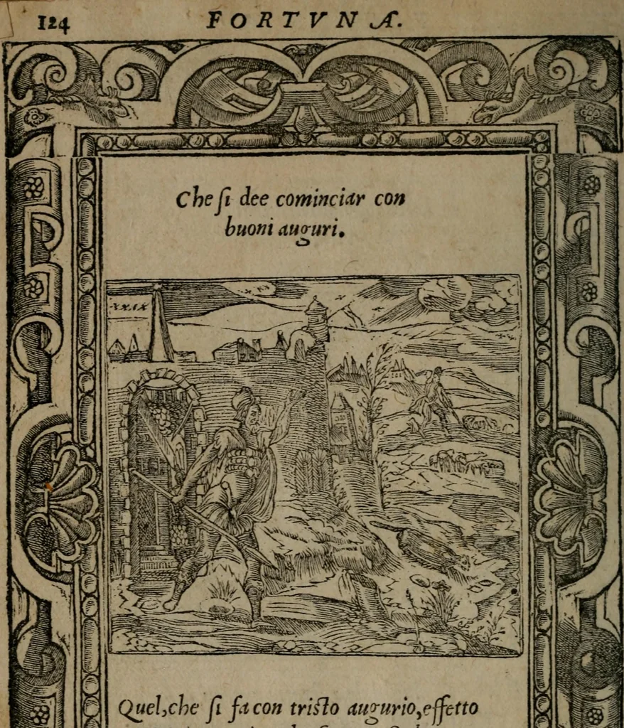 An illustration from Diverse imprese accommodate a diuerse moralità : con versi che i loro significati dichiarano insieme con molte altre nella lingua Italiana non piu tradotte, 1551, leaf 127