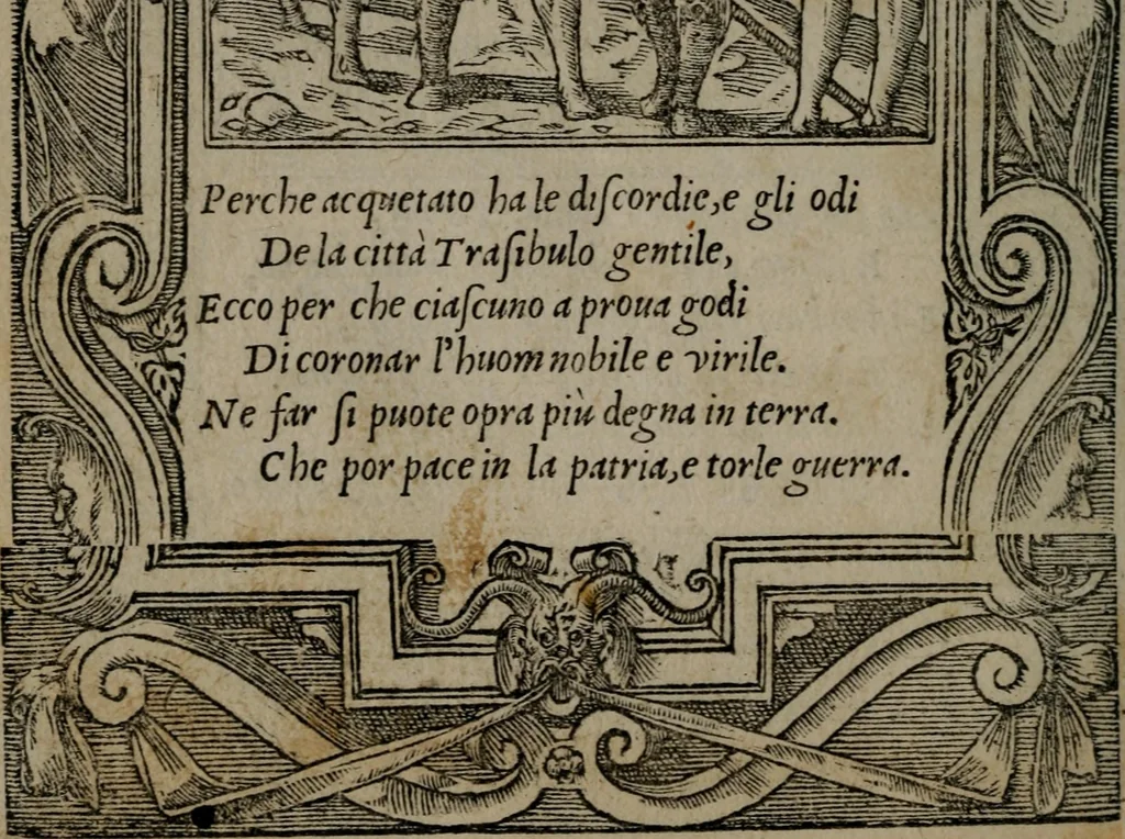 An illustration from Diverse imprese accommodate a diuerse moralità : con versi che i loro significati dichiarano insieme con molte altre nella lingua Italiana non piu tradotte, 1551, leaf 135