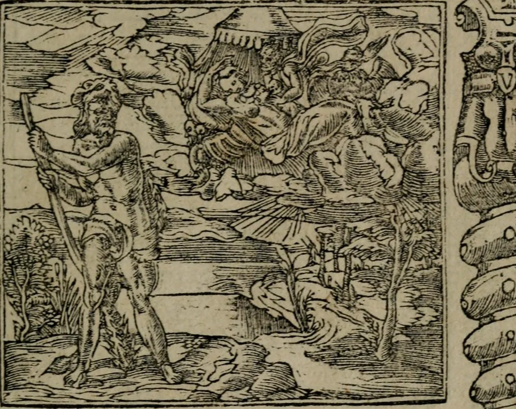 An illustration from Diverse imprese accommodate a diuerse moralità : con versi che i loro significati dichiarano insieme con molte altre nella lingua Italiana non piu tradotte, 1551, leaf 138