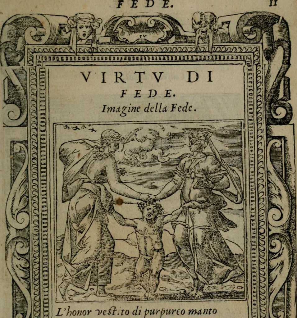 An illustration from Diverse imprese accommodate a diuerse moralità : con versi che i loro significati dichiarano insieme con molte altre nella lingua Italiana non piu tradotte, 1551, leaf 14