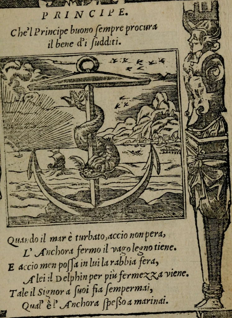 An illustration from Diverse imprese accommodate a diuerse moralità : con versi che i loro significati dichiarano insieme con molte altre nella lingua Italiana non piu tradotte, 1551, leaf 142