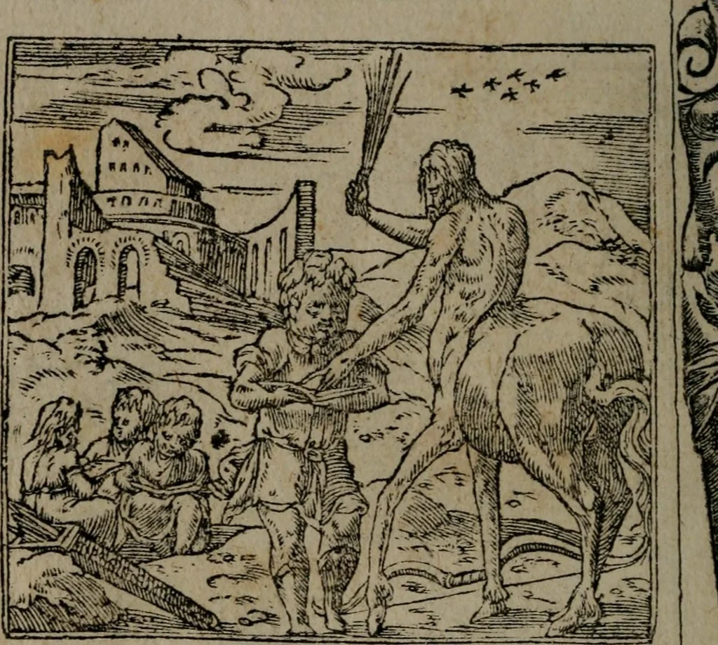 An illustration from Diverse imprese accommodate a diuerse moralità : con versi che i loro significati dichiarano insieme con molte altre nella lingua Italiana non piu tradotte, 1551, leaf 145