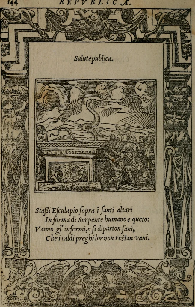 An illustration from Diverse imprese accommodate a diuerse moralità : con versi che i loro significati dichiarano insieme con molte altre nella lingua Italiana non piu tradotte, 1551, leaf 147