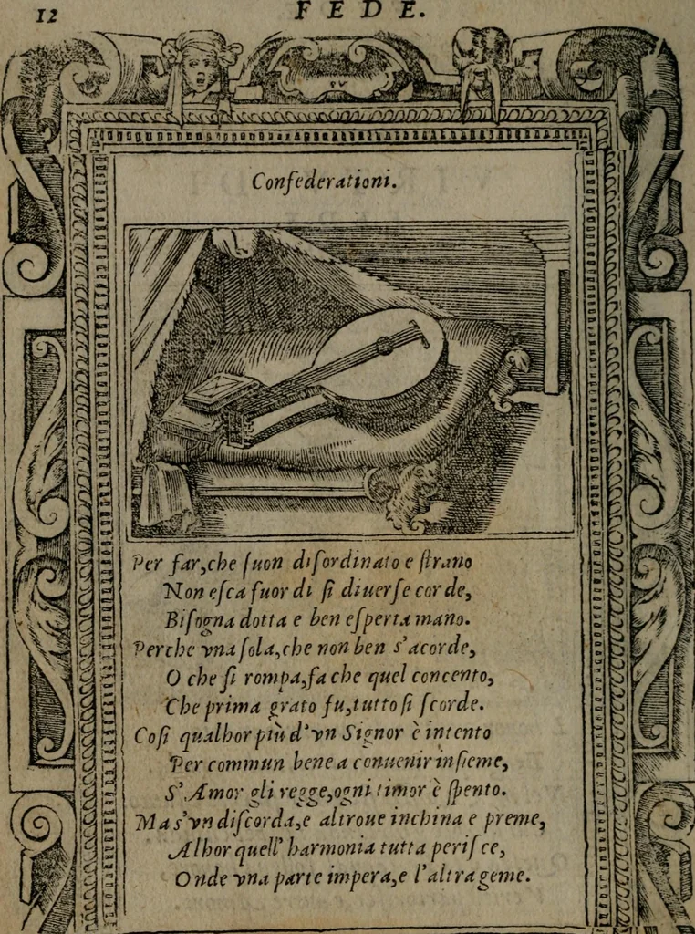 An illustration from Diverse imprese accommodate a diuerse moralità : con versi che i loro significati dichiarano insieme con molte altre nella lingua Italiana non piu tradotte, 1551, leaf 15