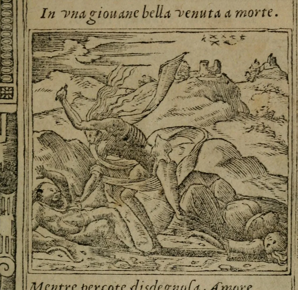 An illustration from Diverse imprese accommodate a diuerse moralità : con versi che i loro significati dichiarano insieme con molte altre nella lingua Italiana non piu tradotte, 1551, leaf 152