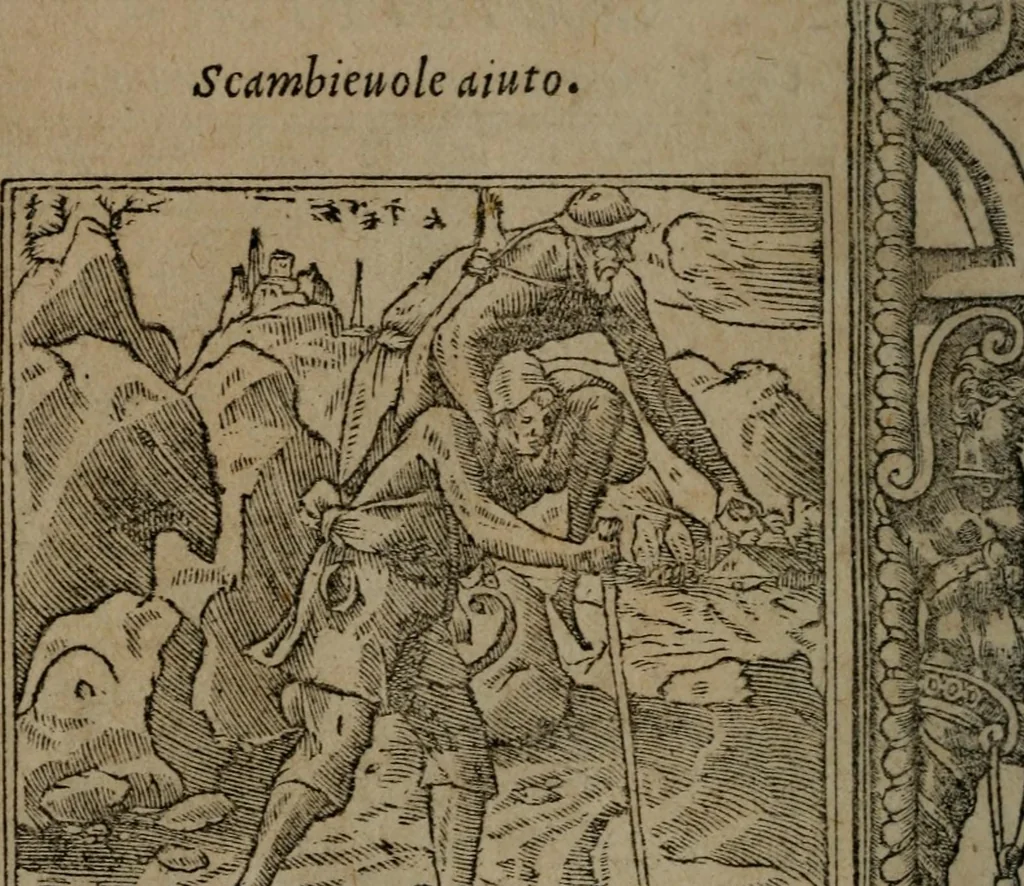 An illustration from Diverse imprese accommodate a diuerse moralità : con versi che i loro significati dichiarano insieme con molte altre nella lingua Italiana non piu tradotte, 1551, leaf 155