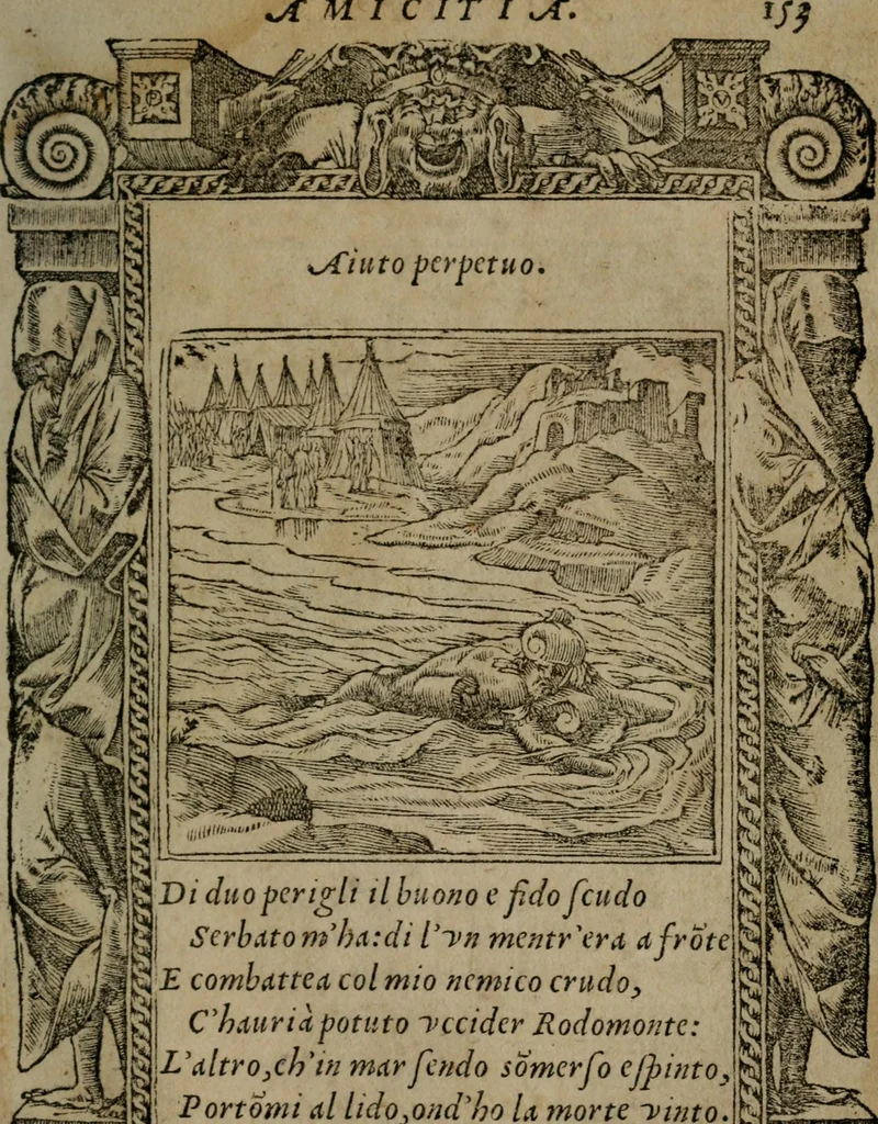 An illustration from Diverse imprese accommodate a diuerse moralità : con versi che i loro significati dichiarano insieme con molte altre nella lingua Italiana non piu tradotte, 1551, leaf 156