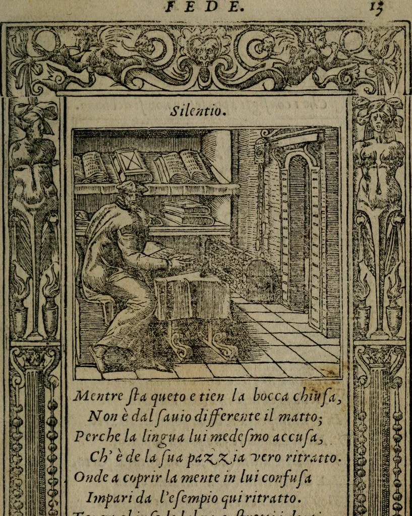 An illustration from Diverse imprese accommodate a diuerse moralità : con versi che i loro significati dichiarano insieme con molte altre nella lingua Italiana non piu tradotte, 1551, leaf 16