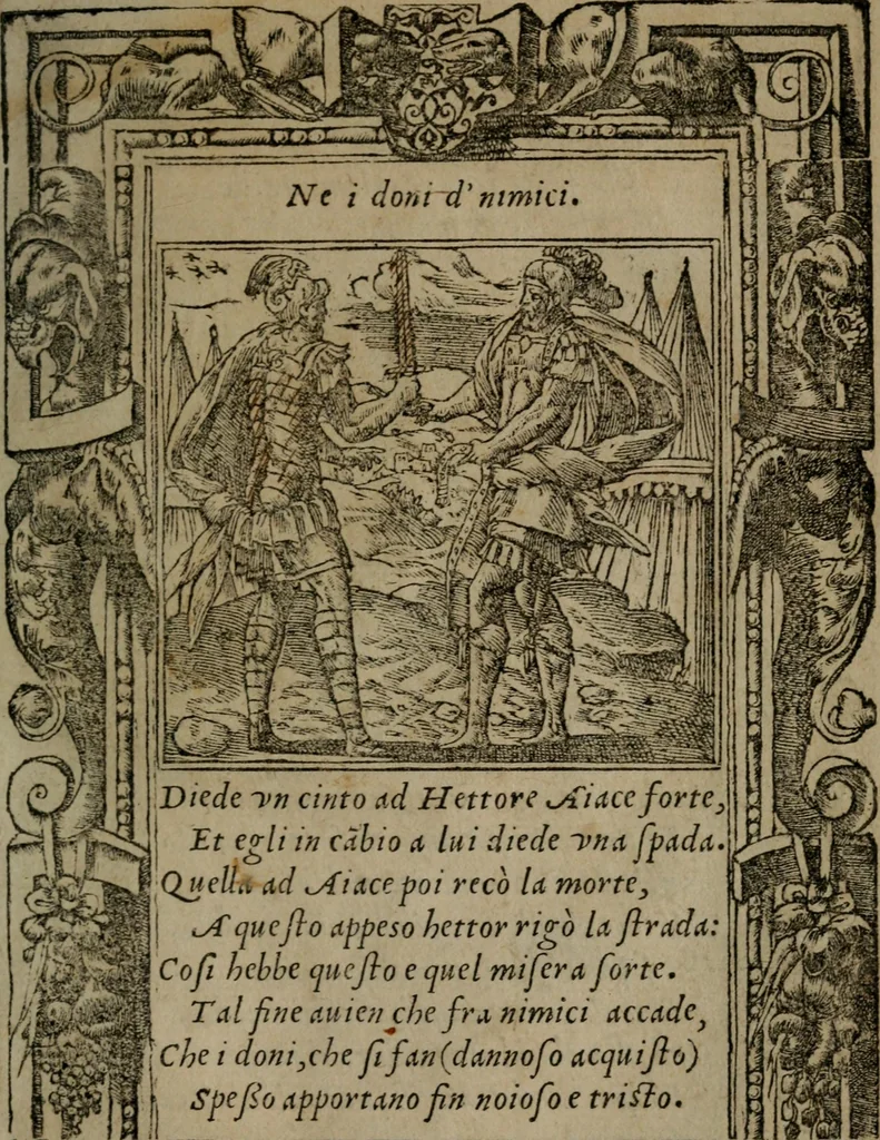 An illustration from Diverse imprese accommodate a diuerse moralità : con versi che i loro significati dichiarano insieme con molte altre nella lingua Italiana non piu tradotte, 1551, leaf 160