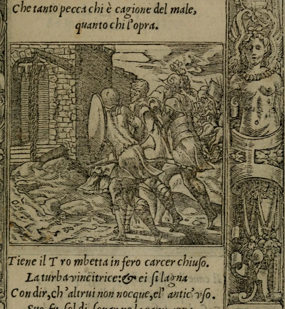 An illustration from Diverse imprese accommodate a diuerse moralità : con versi che i loro significati dichiarano insieme con molte altre nella lingua Italiana non piu tradotte, 1551, leaf 164