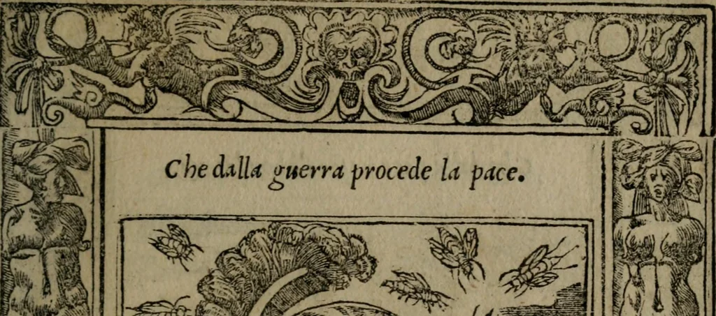 An illustration from Diverse imprese accommodate a diuerse moralità : con versi che i loro significati dichiarano insieme con molte altre nella lingua Italiana non piu tradotte, 1551, leaf 168