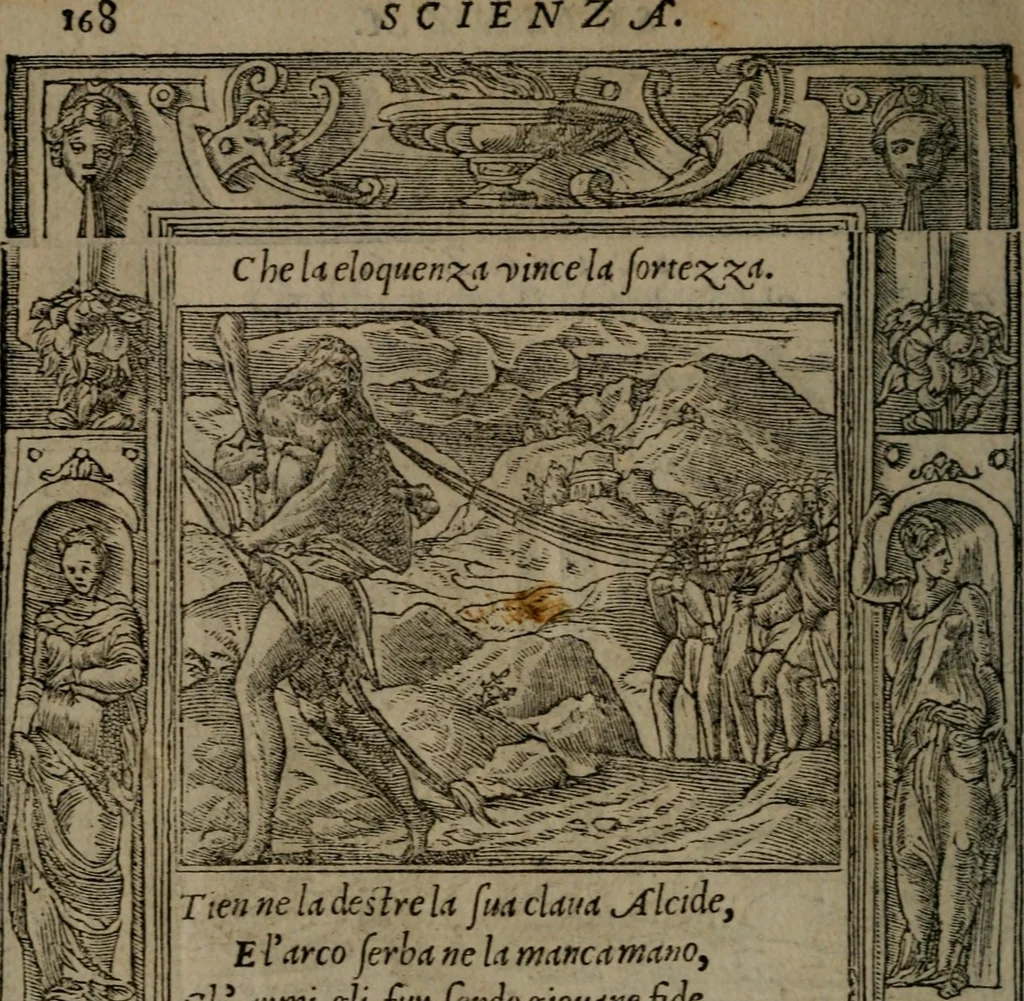 An illustration from Diverse imprese accommodate a diuerse moralità : con versi che i loro significati dichiarano insieme con molte altre nella lingua Italiana non piu tradotte, 1551, leaf 171