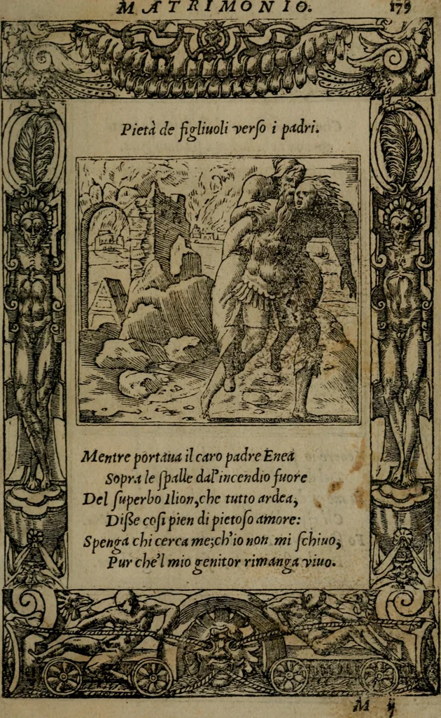 An illustration from Diverse imprese accommodate a diuerse moralità : con versi che i loro significati dichiarano insieme con molte altre nella lingua Italiana non piu tradotte, 1551, leaf 182