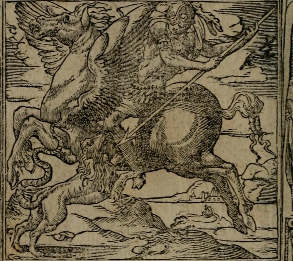 An illustration from Diverse imprese accommodate a diuerse moralità : con versi che i loro significati dichiarano insieme con molte altre nella lingua Italiana non piu tradotte, 1551, leaf 19