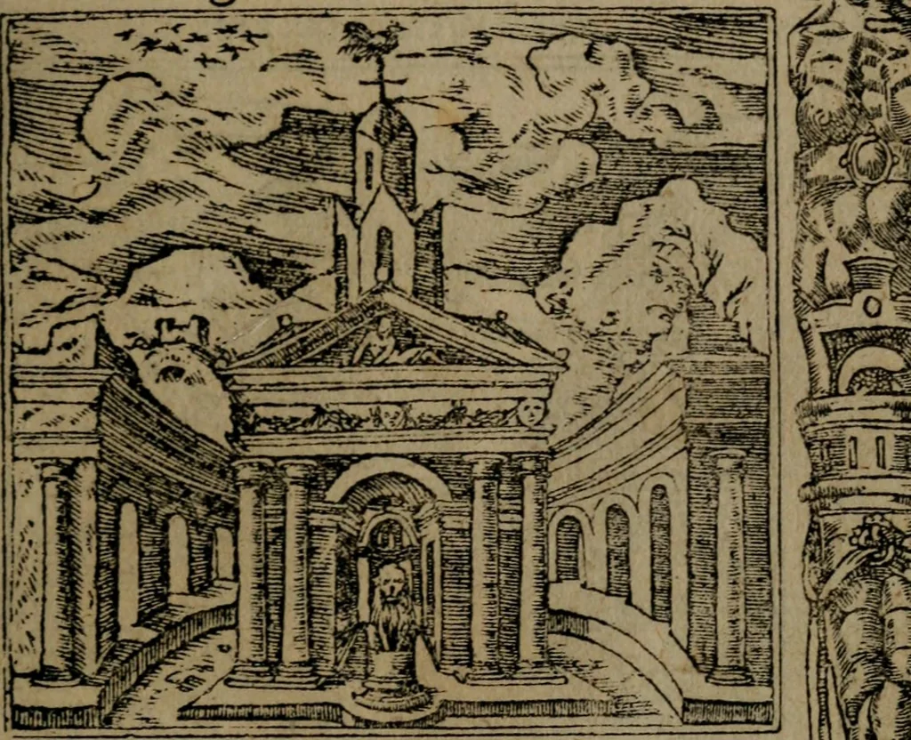 An illustration from Diverse imprese accommodate a diuerse moralità : con versi che i loro significati dichiarano insieme con molte altre nella lingua Italiana non piu tradotte, 1551, leaf 20