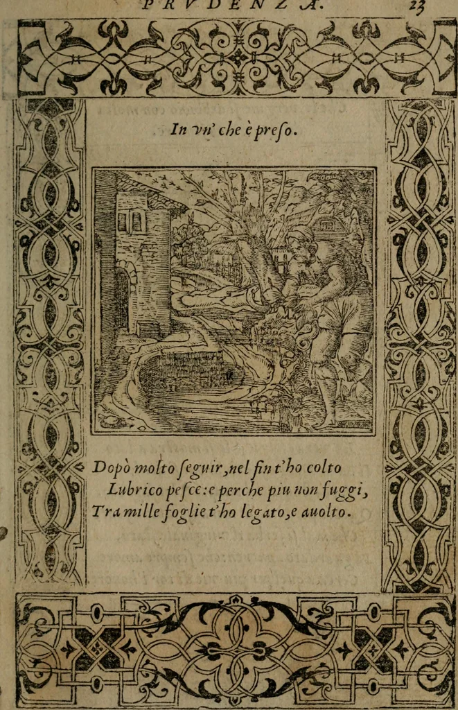 An illustration from Diverse imprese accommodate a diuerse moralità : con versi che i loro significati dichiarano insieme con molte altre nella lingua Italiana non piu tradotte, 1551, leaf 26