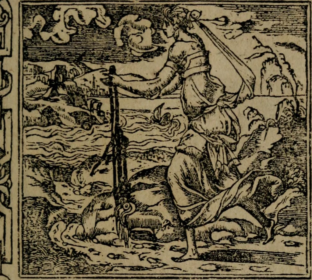 An illustration from Diverse imprese accommodate a diuerse moralità : con versi che i loro significati dichiarano insieme con molte altre nella lingua Italiana non piu tradotte, 1551, leaf 32