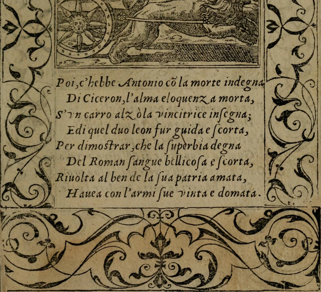 An illustration from Diverse imprese accommodate a diuerse moralità : con versi che i loro significati dichiarano insieme con molte altre nella lingua Italiana non piu tradotte, 1551, leaf 34