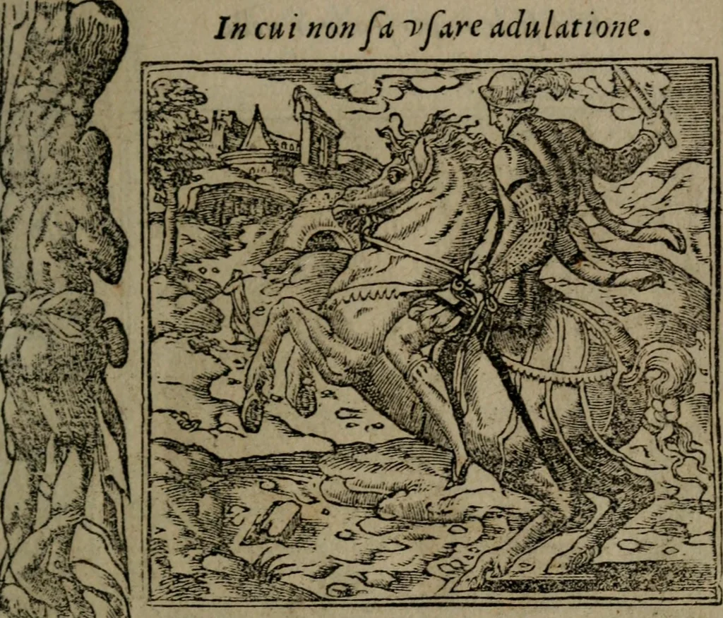 An illustration from Diverse imprese accommodate a diuerse moralità : con versi che i loro significati dichiarano insieme con molte altre nella lingua Italiana non piu tradotte, 1551, leaf 40