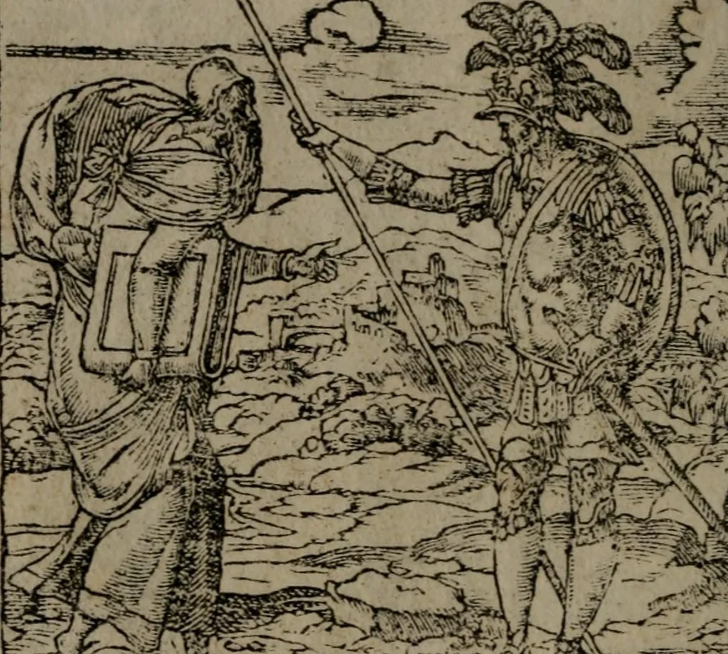 An illustration from Diverse imprese accommodate a diuerse moralità : con versi che i loro significati dichiarano insieme con molte altre nella lingua Italiana non piu tradotte, 1551, leaf 45