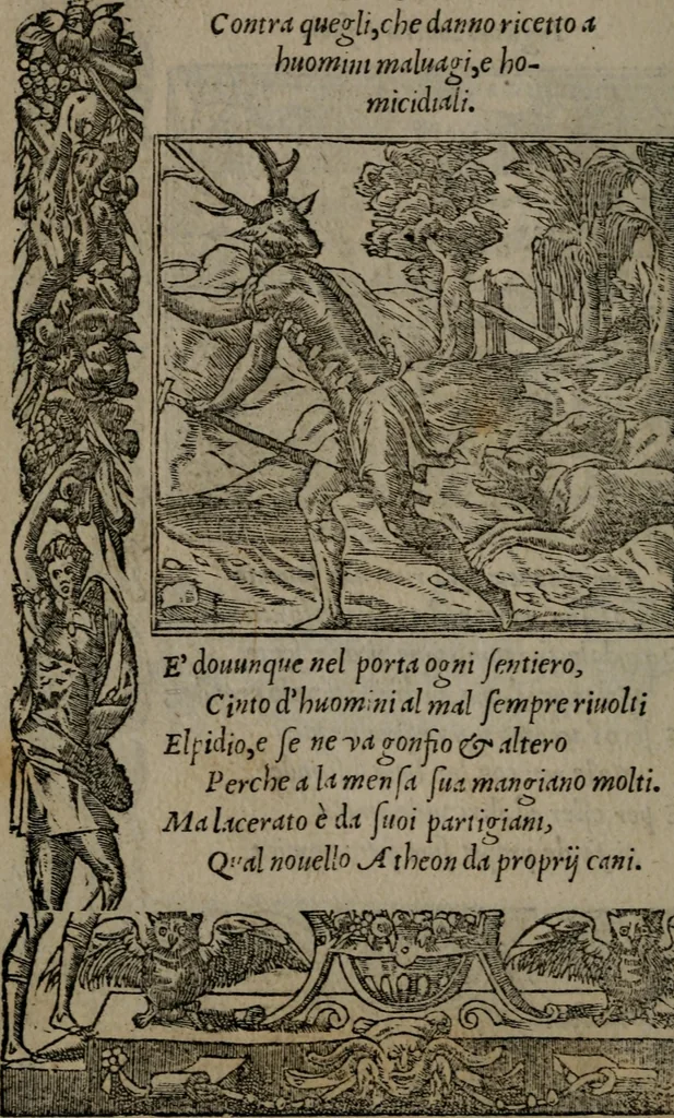 An illustration from Diverse imprese accommodate a diuerse moralità : con versi che i loro significati dichiarano insieme con molte altre nella lingua Italiana non piu tradotte, 1551, leaf 57
