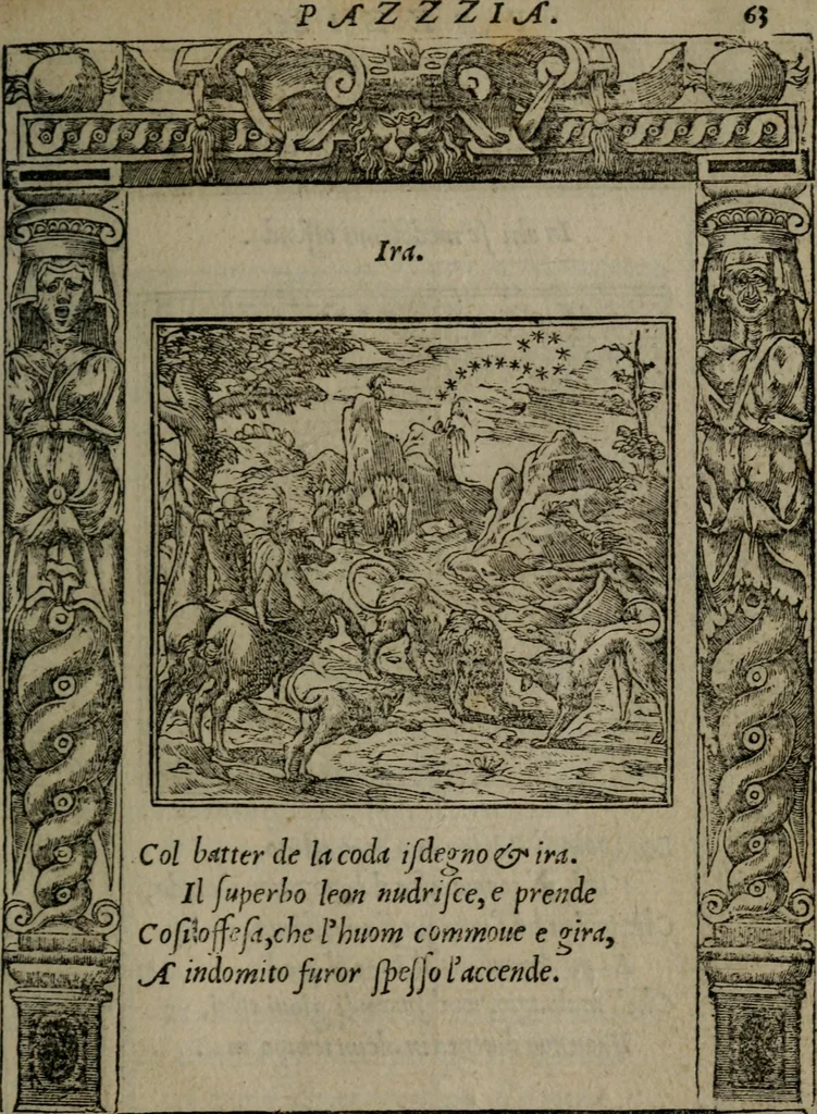 An illustration from Diverse imprese accommodate a diuerse moralità : con versi che i loro significati dichiarano insieme con molte altre nella lingua Italiana non piu tradotte, 1551, leaf 66