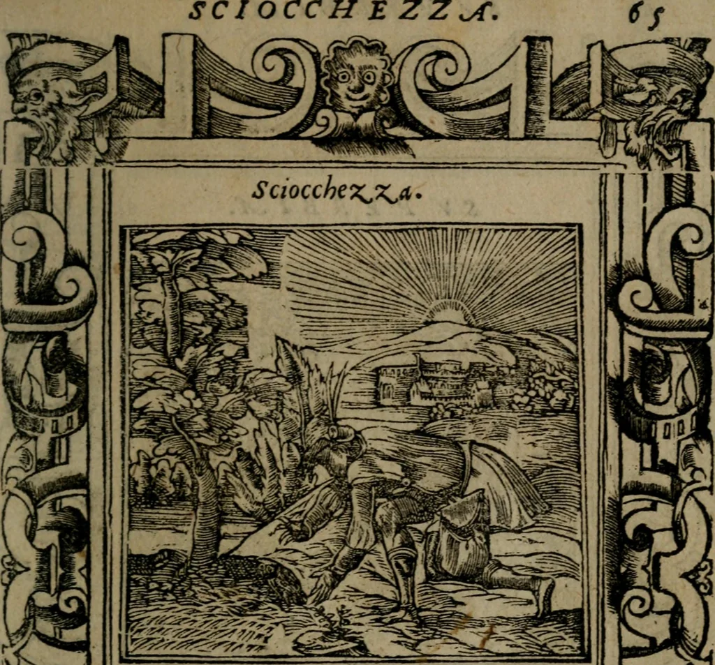 An illustration from Diverse imprese accommodate a diuerse moralità : con versi che i loro significati dichiarano insieme con molte altre nella lingua Italiana non piu tradotte, 1551, leaf 68