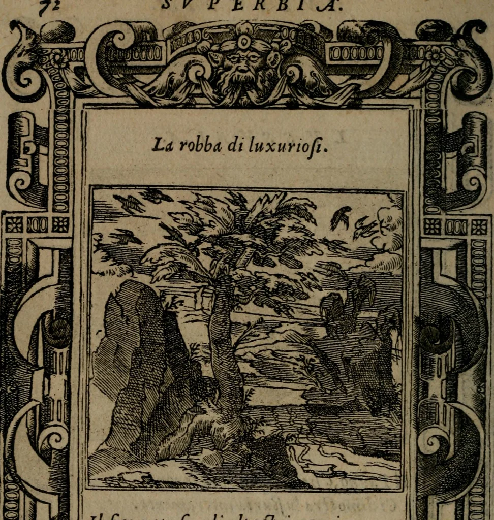 An illustration from Diverse imprese accommodate a diuerse moralità : con versi che i loro significati dichiarano insieme con molte altre nella lingua Italiana non piu tradotte, 1551, leaf 75