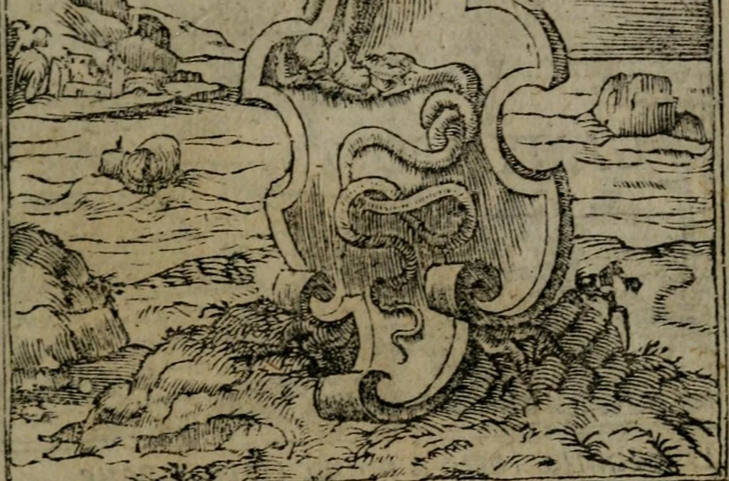 An illustration from Diverse imprese accommodate a diuerse moralità : con versi che i loro significati dichiarano insieme con molte altre nella lingua Italiana non piu tradotte, 1551, leaf 8