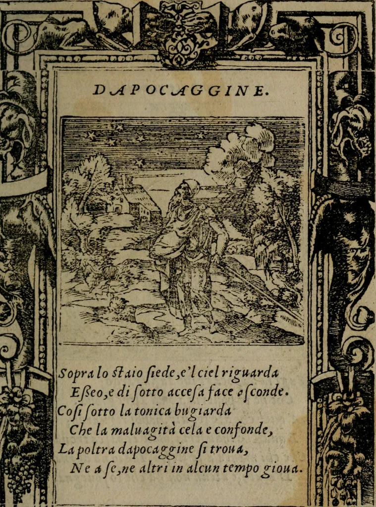 An illustration from Diverse imprese accommodate a diuerse moralità : con versi che i loro significati dichiarano insieme con molte altre nella lingua Italiana non piu tradotte, 1551, leaf 82