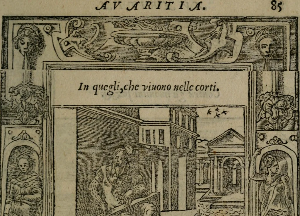 An illustration from Diverse imprese accommodate a diuerse moralità : con versi che i loro significati dichiarano insieme con molte altre nella lingua Italiana non piu tradotte, 1551, leaf 88