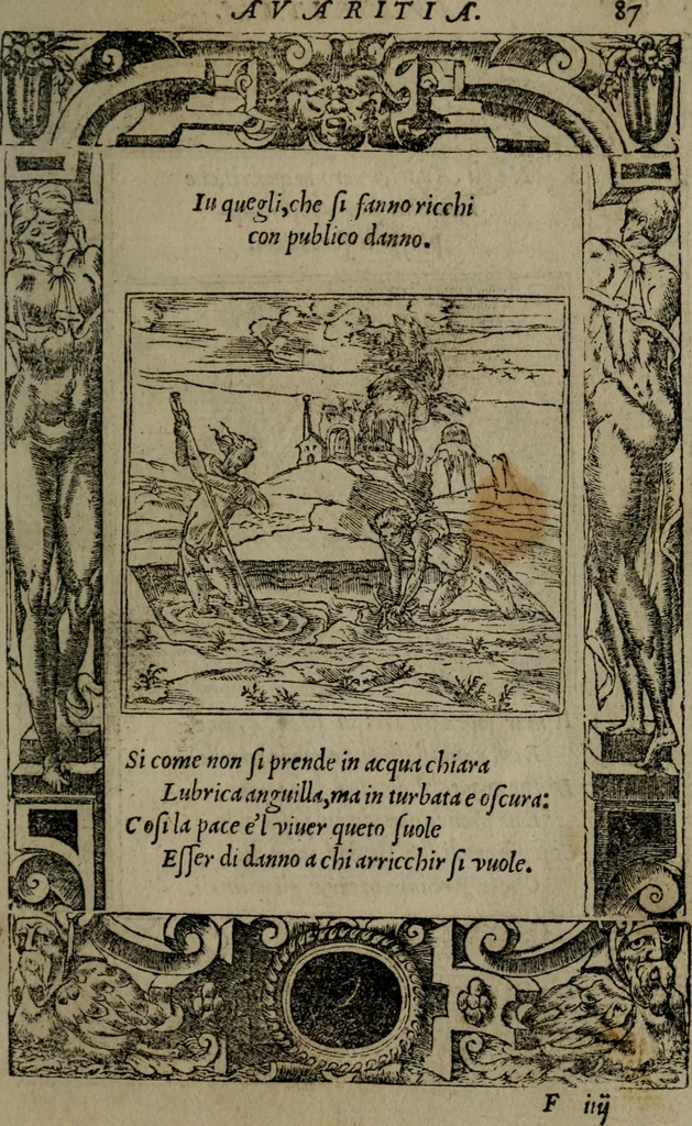 An illustration from Diverse imprese accommodate a diuerse moralità : con versi che i loro significati dichiarano insieme con molte altre nella lingua Italiana non piu tradotte, 1551, leaf 90