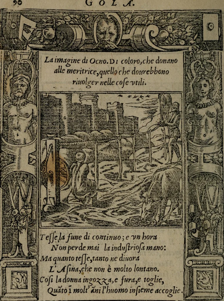 An illustration from Diverse imprese accommodate a diuerse moralità : con versi che i loro significati dichiarano insieme con molte altre nella lingua Italiana non piu tradotte, 1551, leaf 93