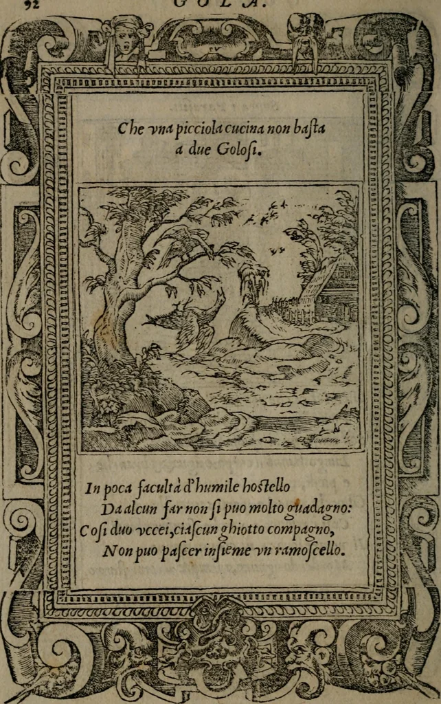 An illustration from Diverse imprese accommodate a diuerse moralità : con versi che i loro significati dichiarano insieme con molte altre nella lingua Italiana non piu tradotte, 1551, leaf 95