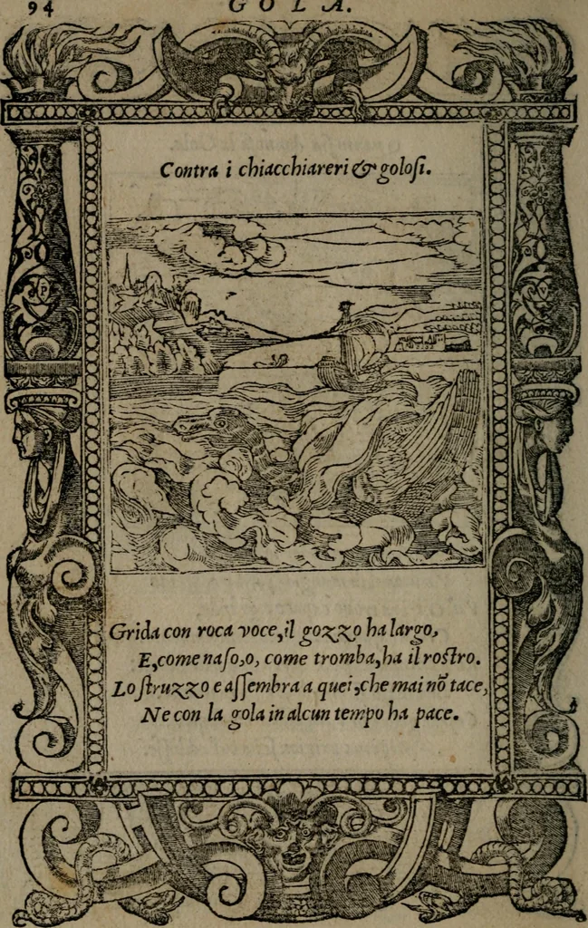 An illustration from Diverse imprese accommodate a diuerse moralità : con versi che i loro significati dichiarano insieme con molte altre nella lingua Italiana non piu tradotte, 1551, leaf 97