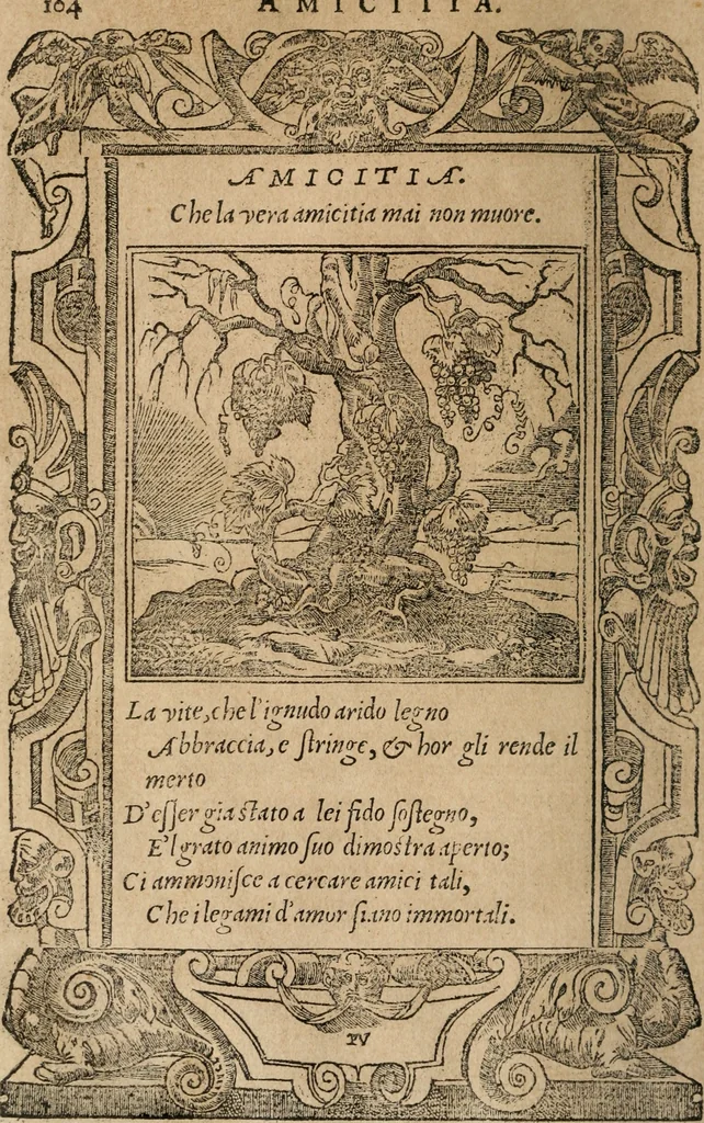 An illustration from Diverse imprese accomodate a diuerse moralità : con versi che i loro significati dichiarano : Tratte da gli Emblemi dell' Alciato, 1549, leaf 107