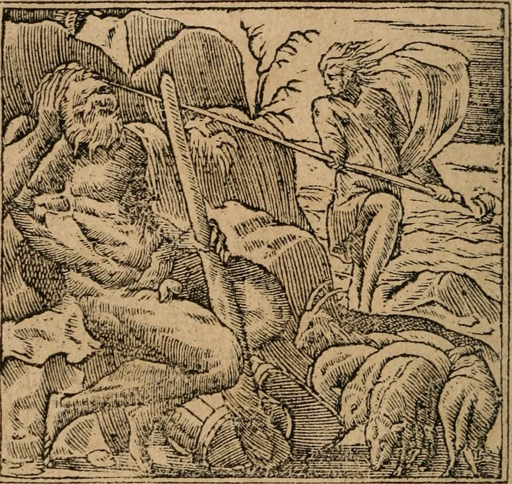 An illustration from Diverse imprese accomodate a diuerse moralità : con versi che i loro significati dichiarano : Tratte da gli Emblemi dell' Alciato, 1549, leaf 115