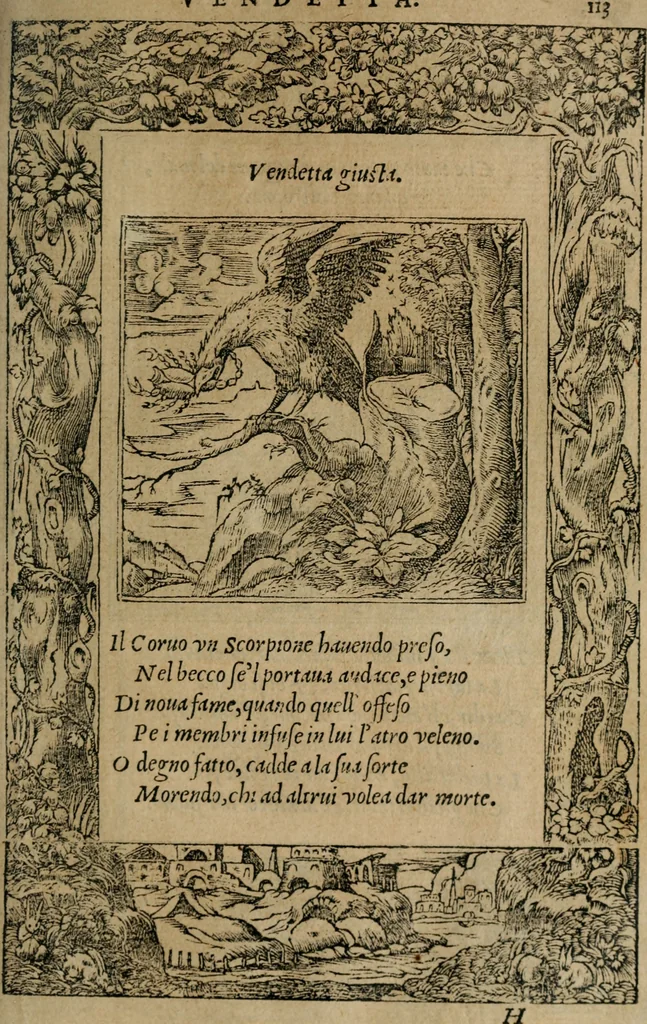 An illustration from Diverse imprese accomodate a diuerse moralità : con versi che i loro significati dichiarano : Tratte da gli Emblemi dell' Alciato, 1549, leaf 116