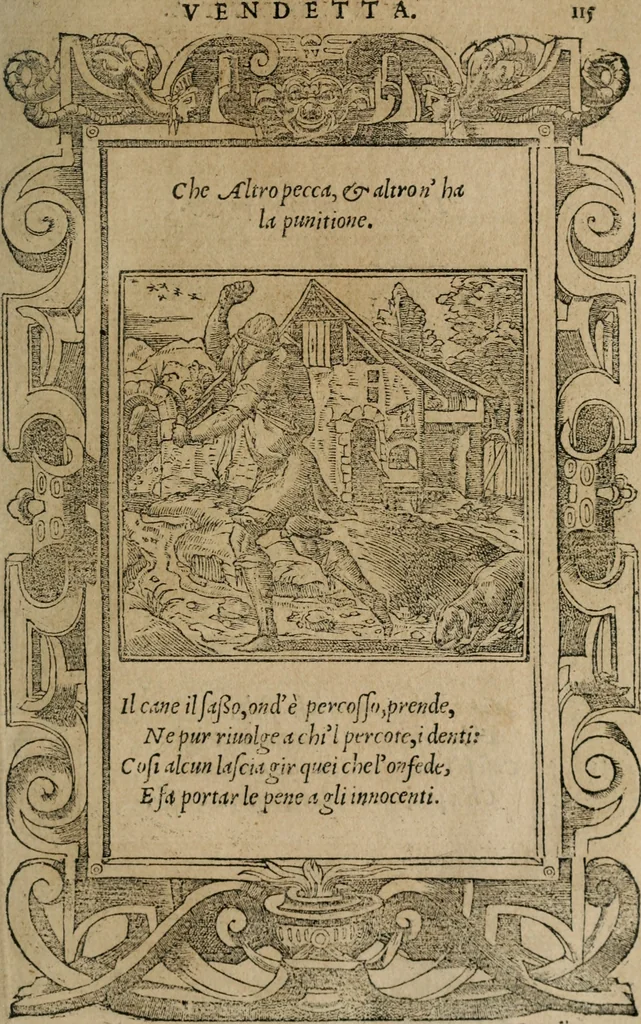 An illustration from Diverse imprese accomodate a diuerse moralità : con versi che i loro significati dichiarano : Tratte da gli Emblemi dell' Alciato, 1549, leaf 118