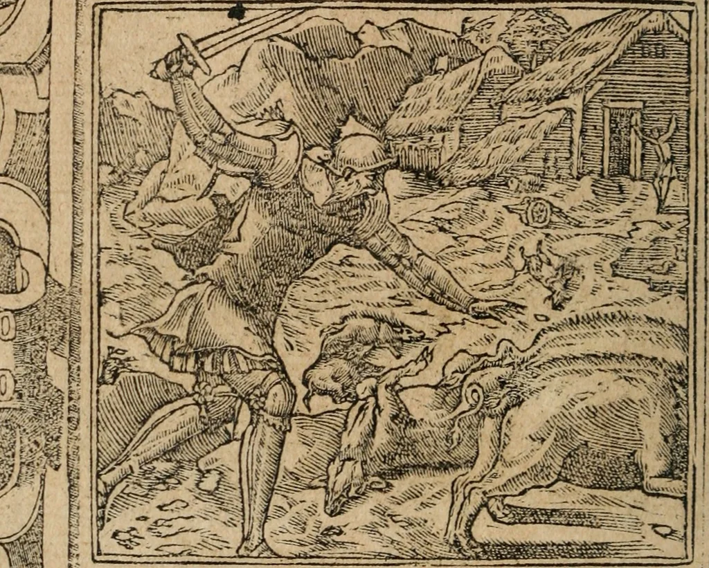 An illustration from Diverse imprese accomodate a diuerse moralità : con versi che i loro significati dichiarano : Tratte da gli Emblemi dell' Alciato, 1549, leaf 119