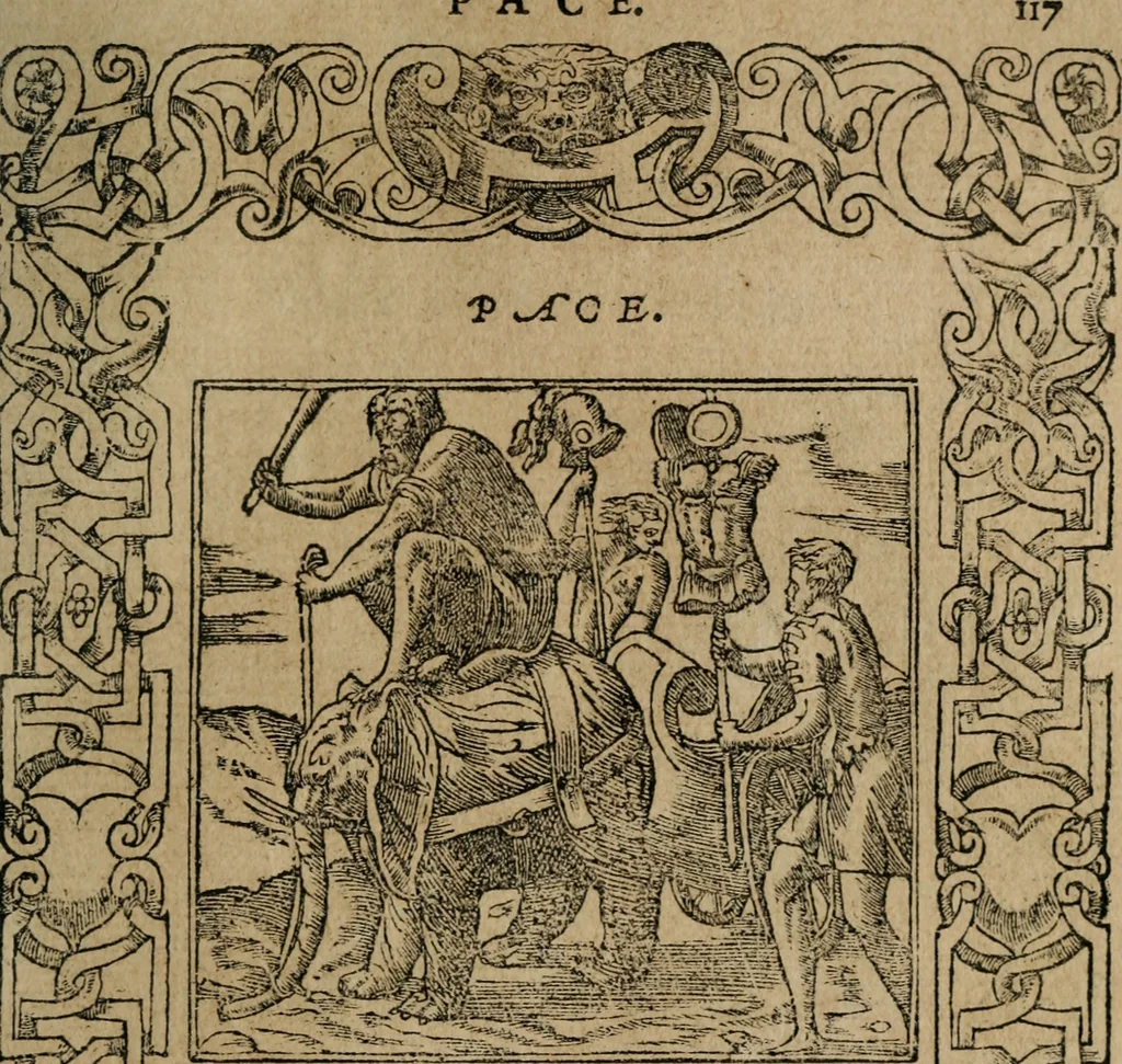 An illustration from Diverse imprese accomodate a diuerse moralità : con versi che i loro significati dichiarano : Tratte da gli Emblemi dell' Alciato, 1549, leaf 120