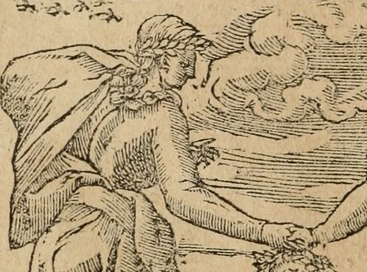 An illustration from Diverse imprese accomodate a diuerse moralità : con versi che i loro significati dichiarano : Tratte da gli Emblemi dell' Alciato, 1549, leaf 13