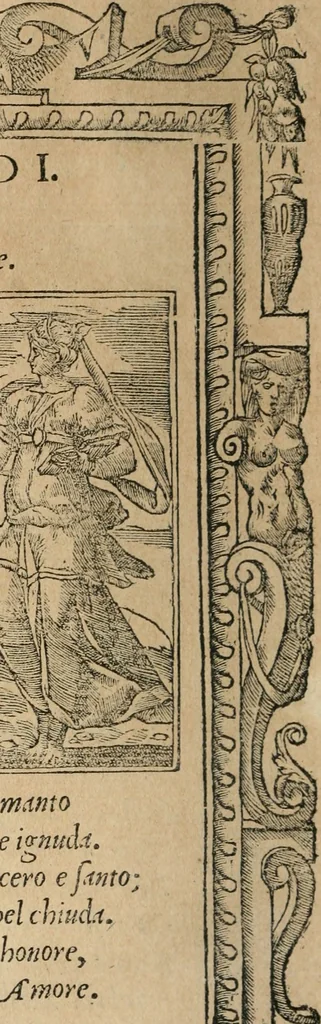 An illustration from Diverse imprese accomodate a diuerse moralità : con versi che i loro significati dichiarano : Tratte da gli Emblemi dell' Alciato, 1549, leaf 13